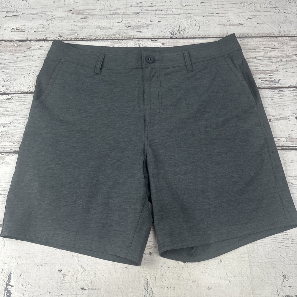 Huk Performance Shorts Mens Size 36 Gray Stretch Fishing Golf Casual RN144273